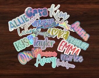 Yeti Water Bottle Sticker | Holographic Personalized Name Stickers | Planner Sticker | Custom name sticker | Laptop Sticker