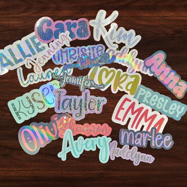 Yeti Water Bottle Sticker | Holographic Personalized Name Stickers | Planner Sticker | Custom name sticker | Laptop Sticker