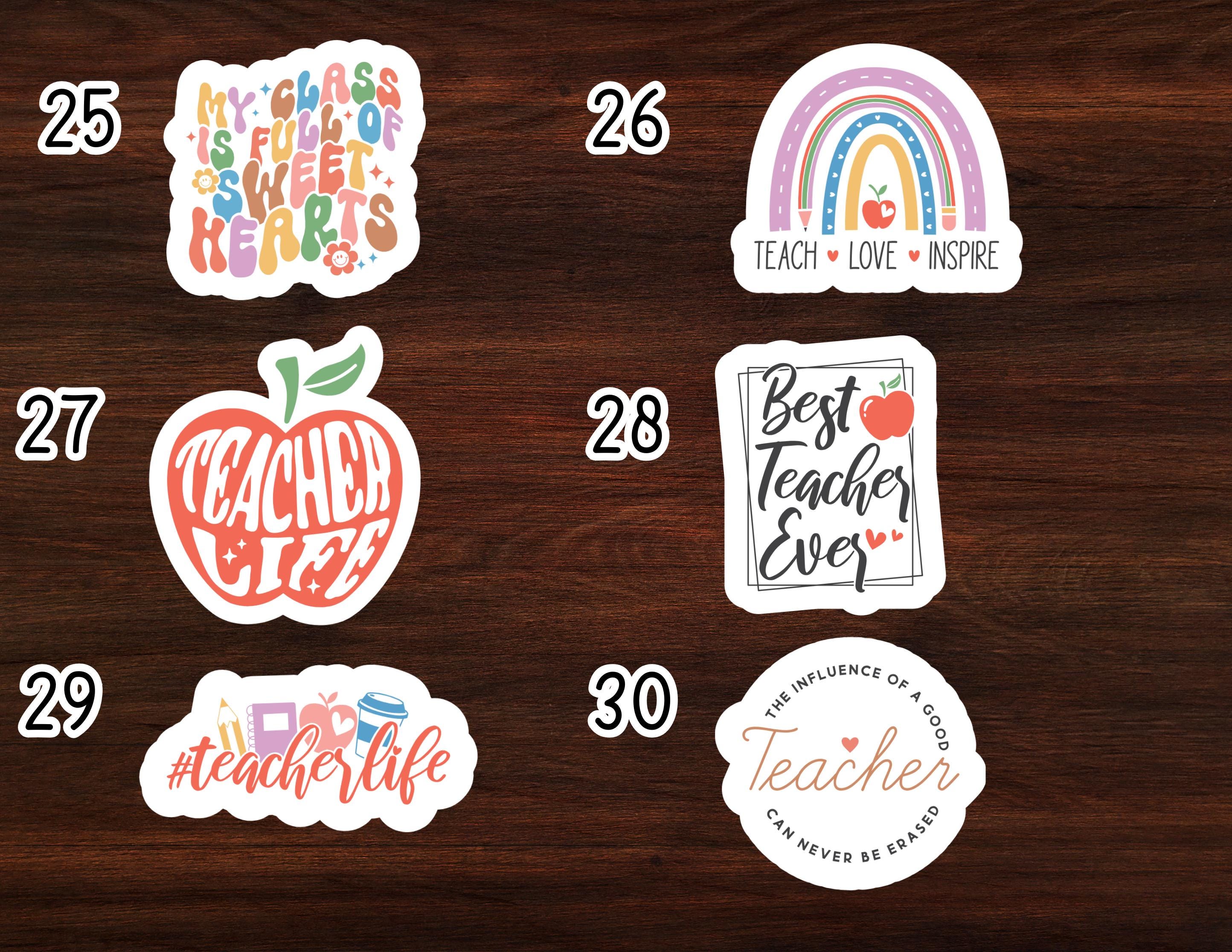 Lehreraufkleber | Aufkleber zur Wertschätzung von Lehrern | Zurück zur Schule | Lehrergeschenk | Stellen Sie Ihr eigenes Stickerpaket zusammen | Lehrergeschenk zum ersten Schultag |