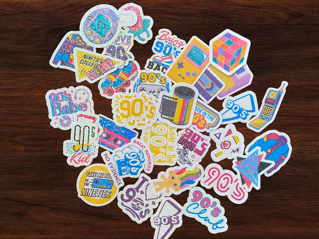 Sticker Examples Funky Funky Vibrant 90s Stickers | Holographic Stickers | Laptop Stickers ...