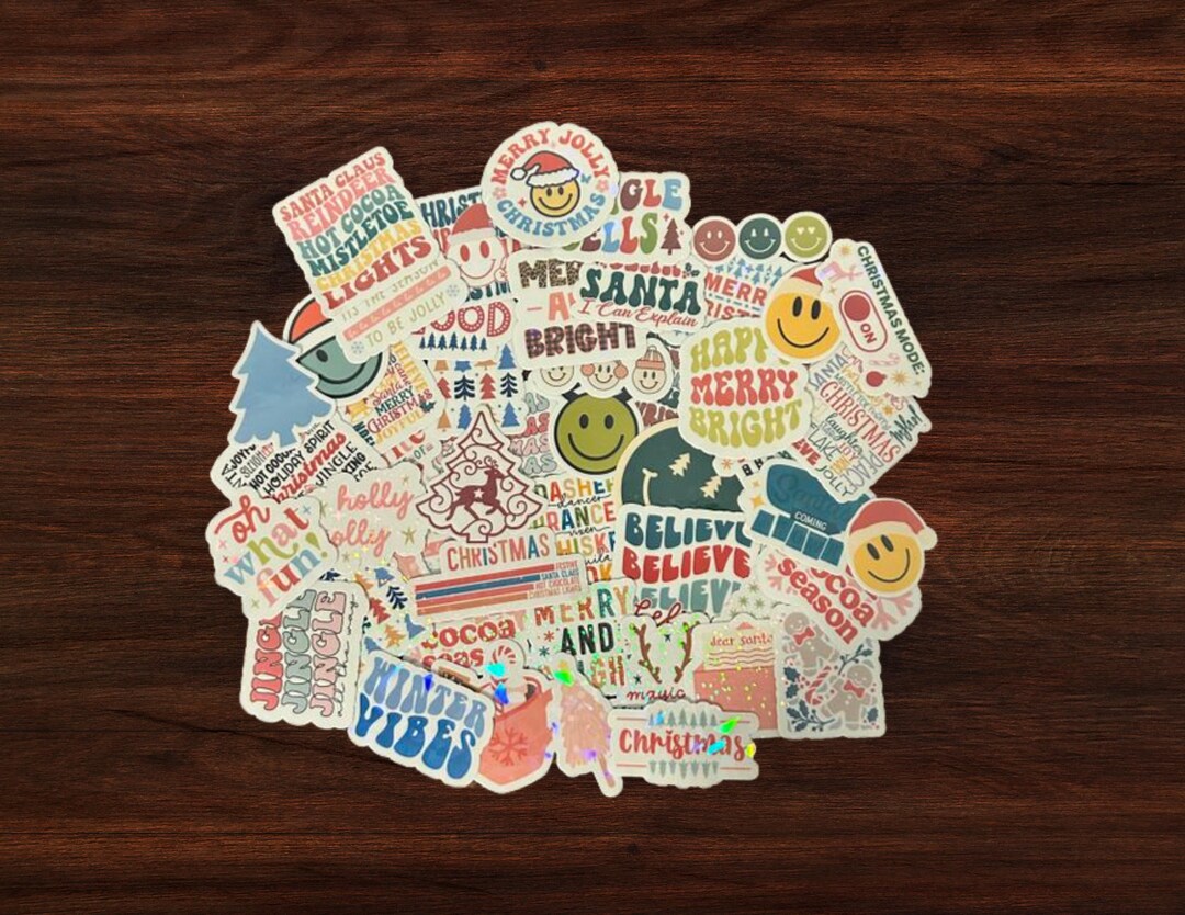 Christmas Variety Sticker Pack L Custom Christmas Sticker Bundle ...