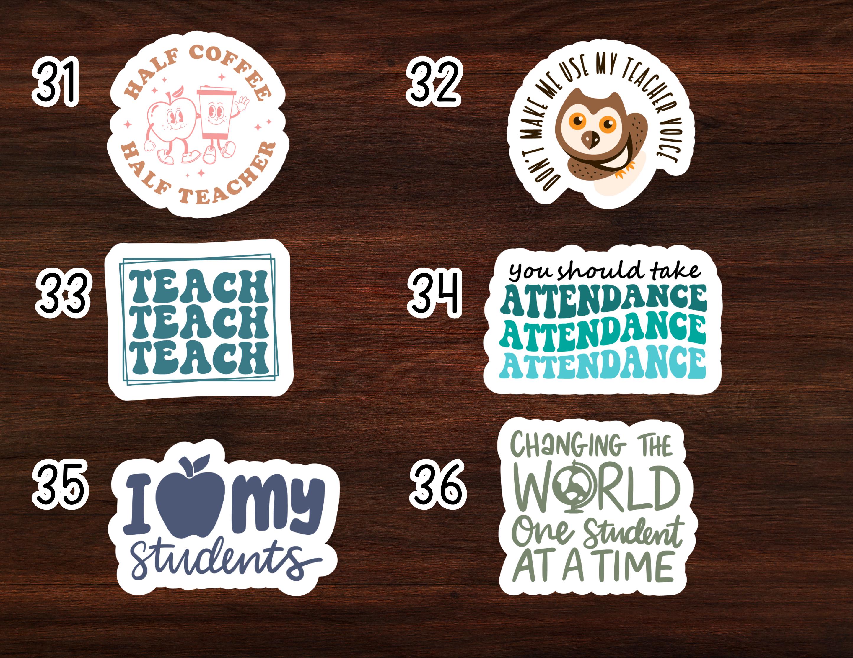 Lehreraufkleber | Aufkleber zur Wertschätzung von Lehrern | Zurück zur Schule | Lehrergeschenk | Stellen Sie Ihr eigenes Stickerpaket zusammen | Lehrergeschenk zum ersten Schultag |