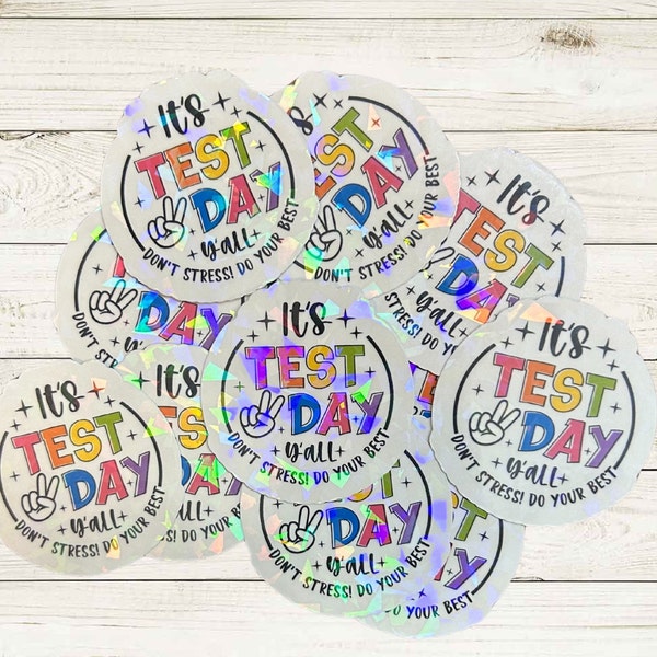 Motivational Testing Stickers |  Encouragement Stickers | Student Stickers | Test Day Stickers | Die Cut Test Stickers | FREE SHIPPING