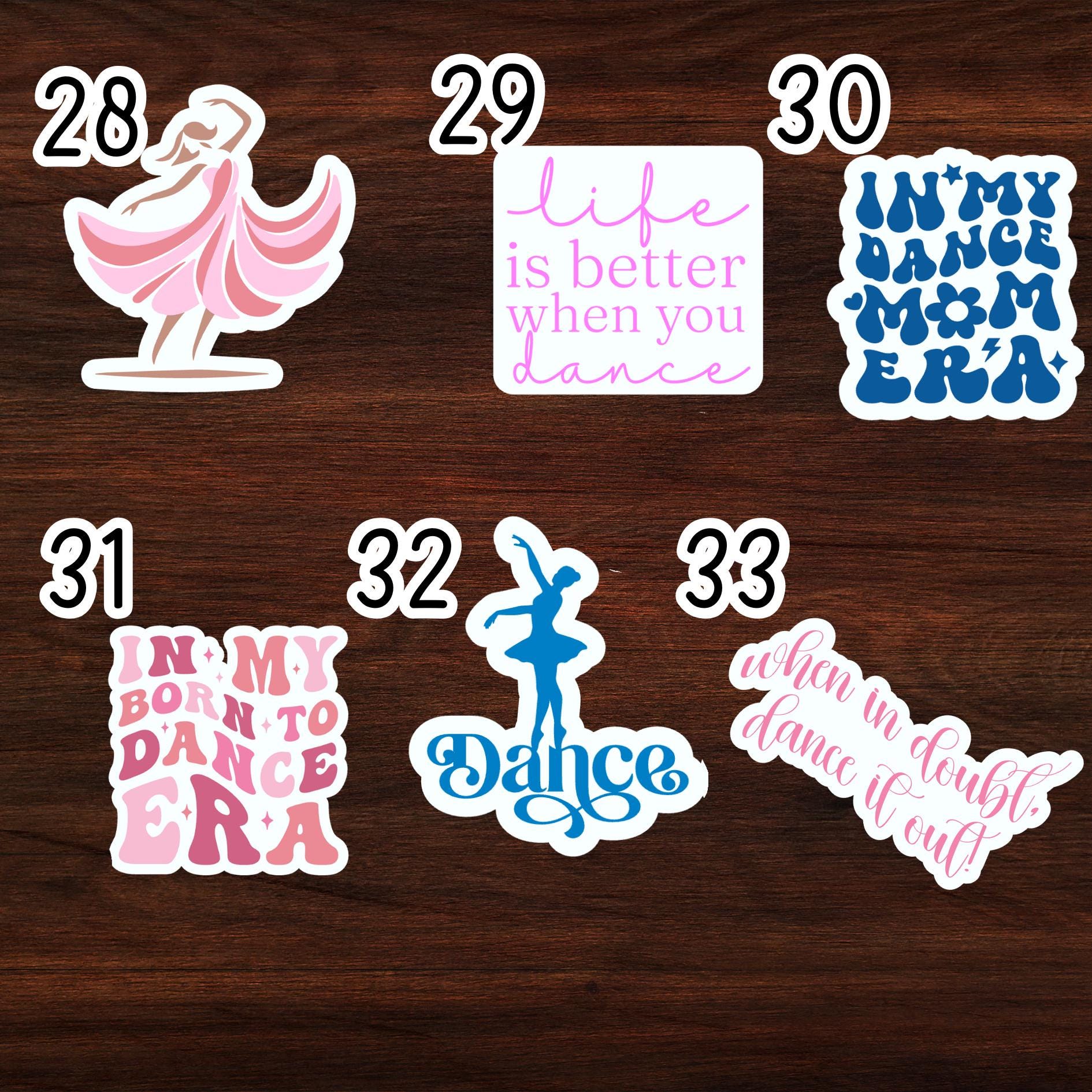 Dance L Ballet L Gymnastics Stickers L Build Your Own Sticker Pack L ...