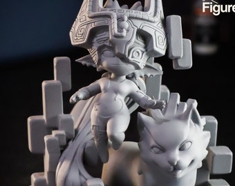 Midna from The Legend of Zelda: Twilight Princess Fanart Chibi - 12K Quality Resin 3D Printed Figure