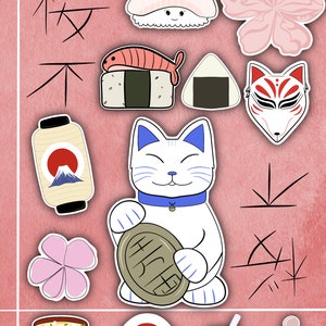 Japan inspired sticker bundle