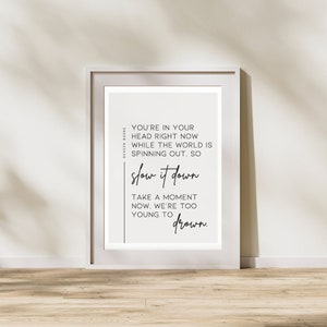 Slow it Down-Benson Boone printable lyrics
