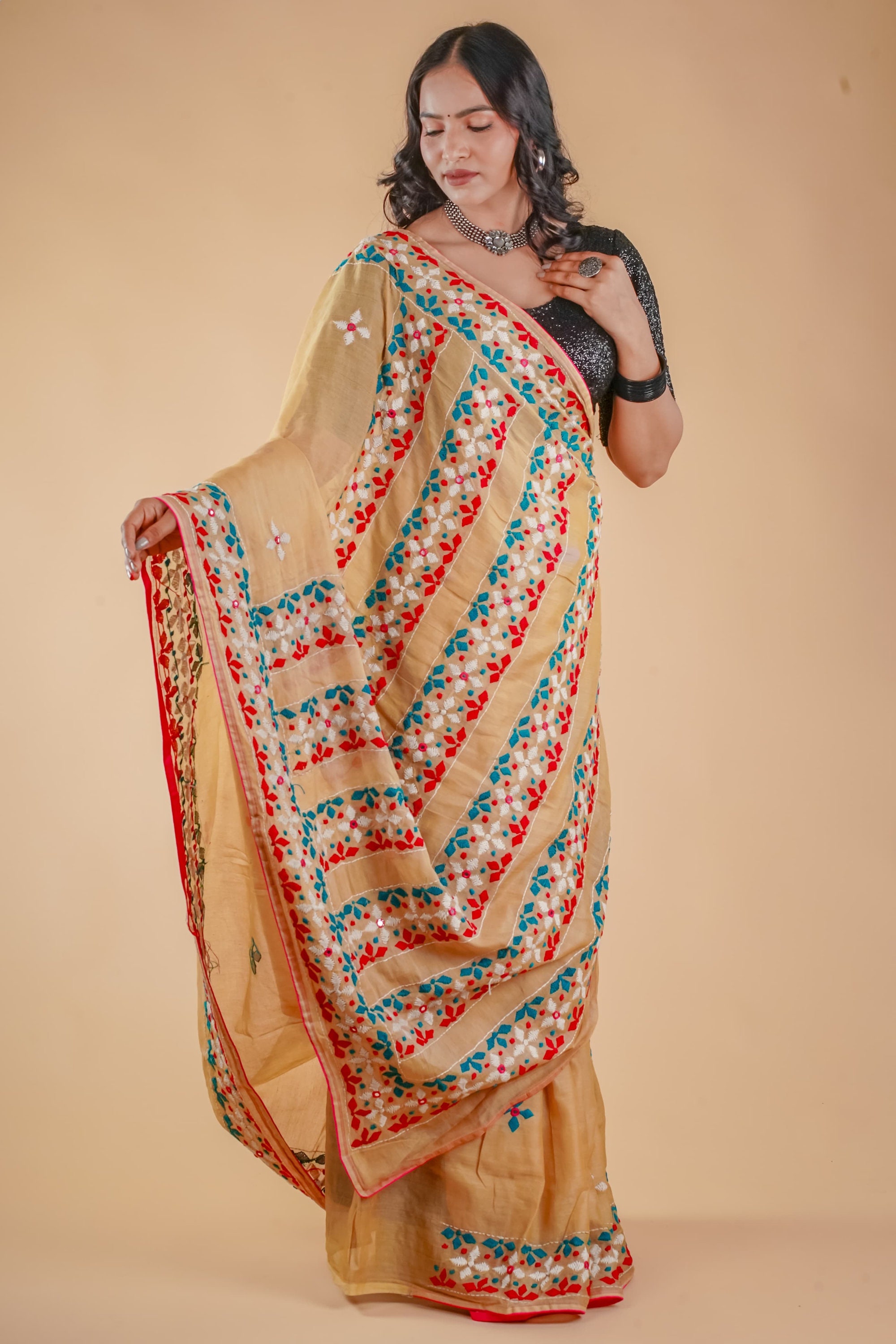 Jute top silk churidar