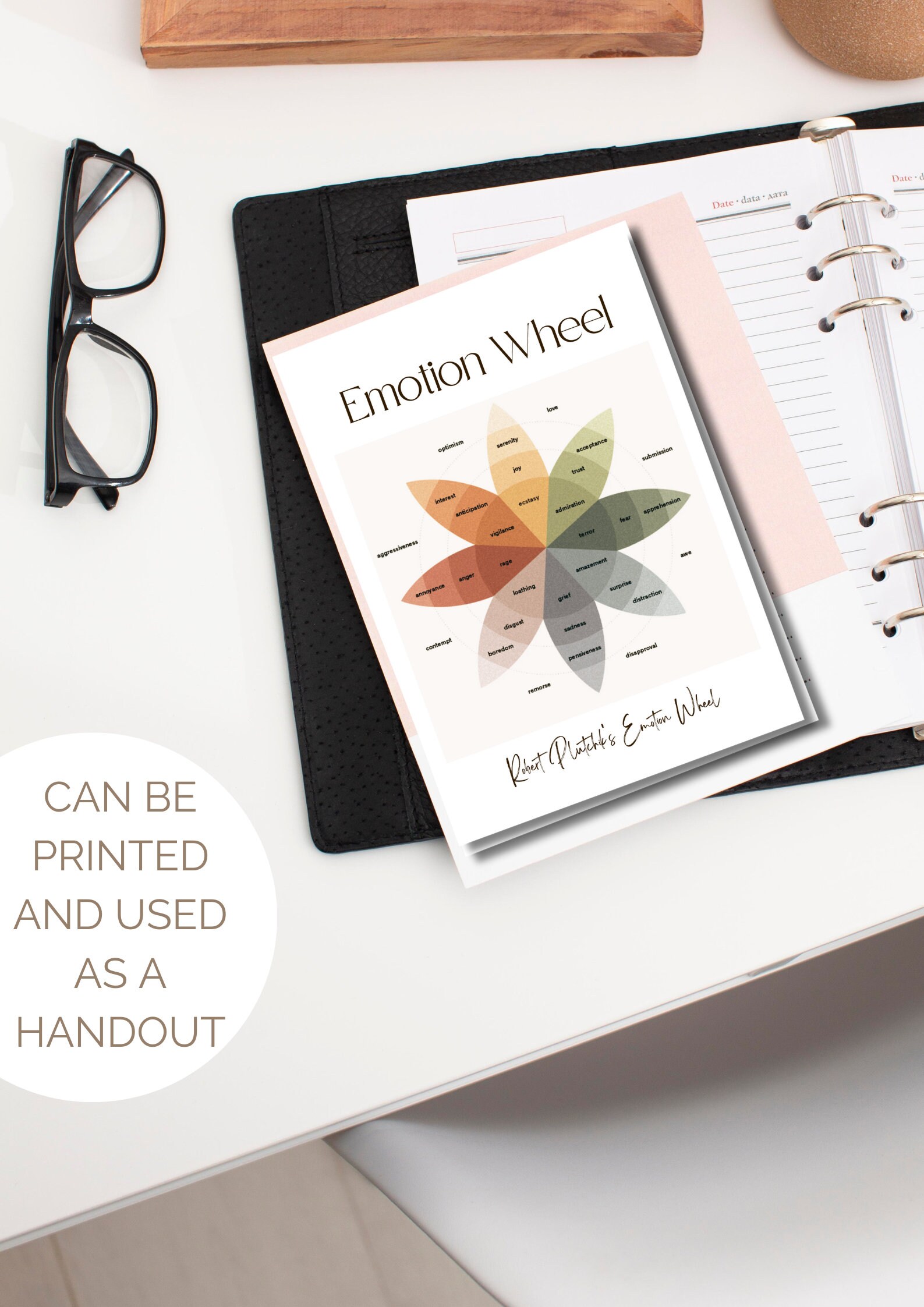 Emotion Wheel Poster Worksheet Self Help Resource Etsy Uk