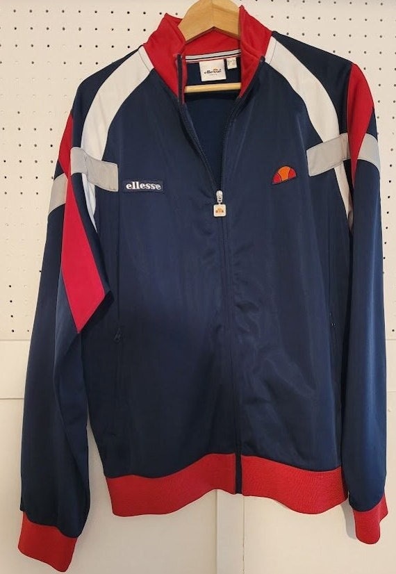 Vintage Ellesse Tennis Track Jacket 1980's Made in