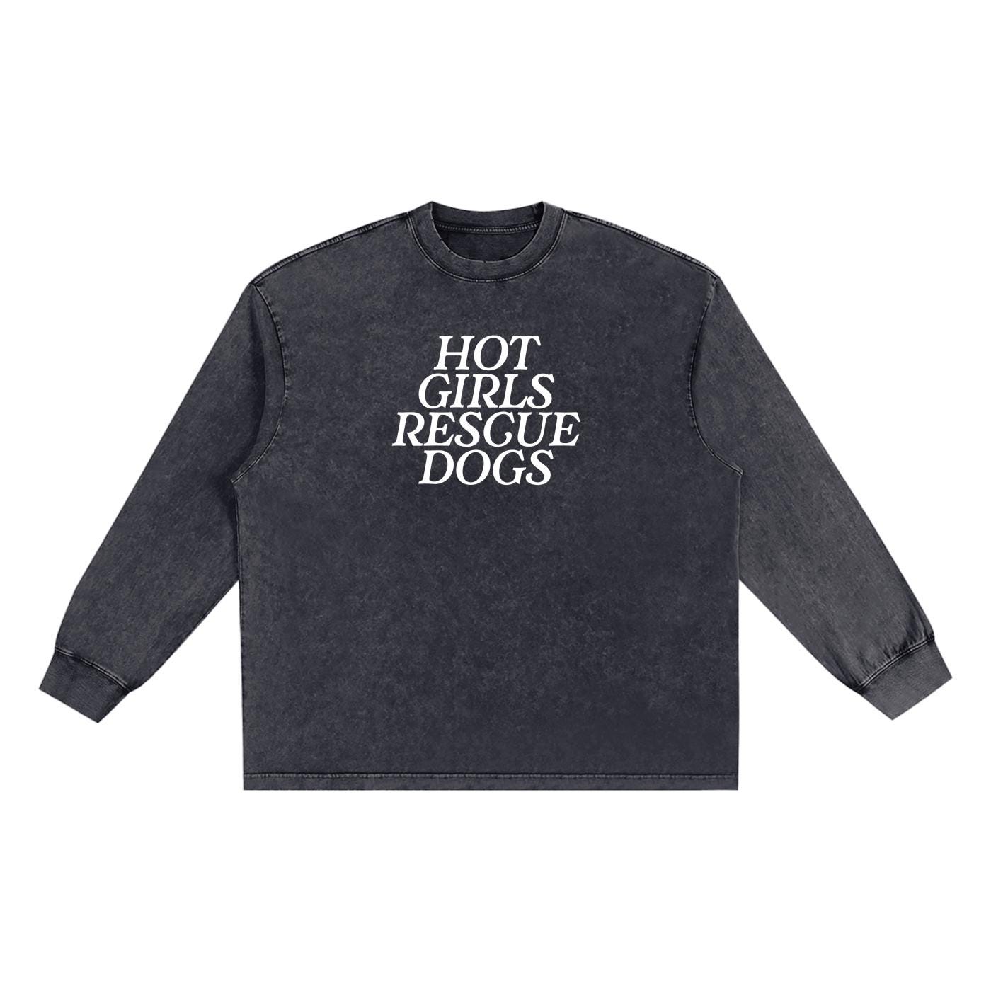 Oversize Dog Mom Hot Girls Rescue Dogs Long Sleeve T-shirt