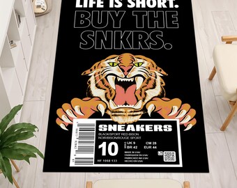Sneakerhead Rug, Sneaker Collection, Sneakers Shoes Rug, Shoe Room Rug, Shoes Off Doormat, Snkrs Rug, SNKRHEADS Rug, Personalized Gift