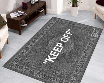 Classic Keep Off Rug, Fashion Brand Rug, Living Room Rug, Keep Off Rug, Keep Off Custom Rug, Gray Keep Off, Living Room,Fashion Rug,Keep Off