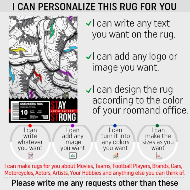 Basketball Shoe Rug,retro Pop Art Sneakers,custom Sneakerhead,street ...