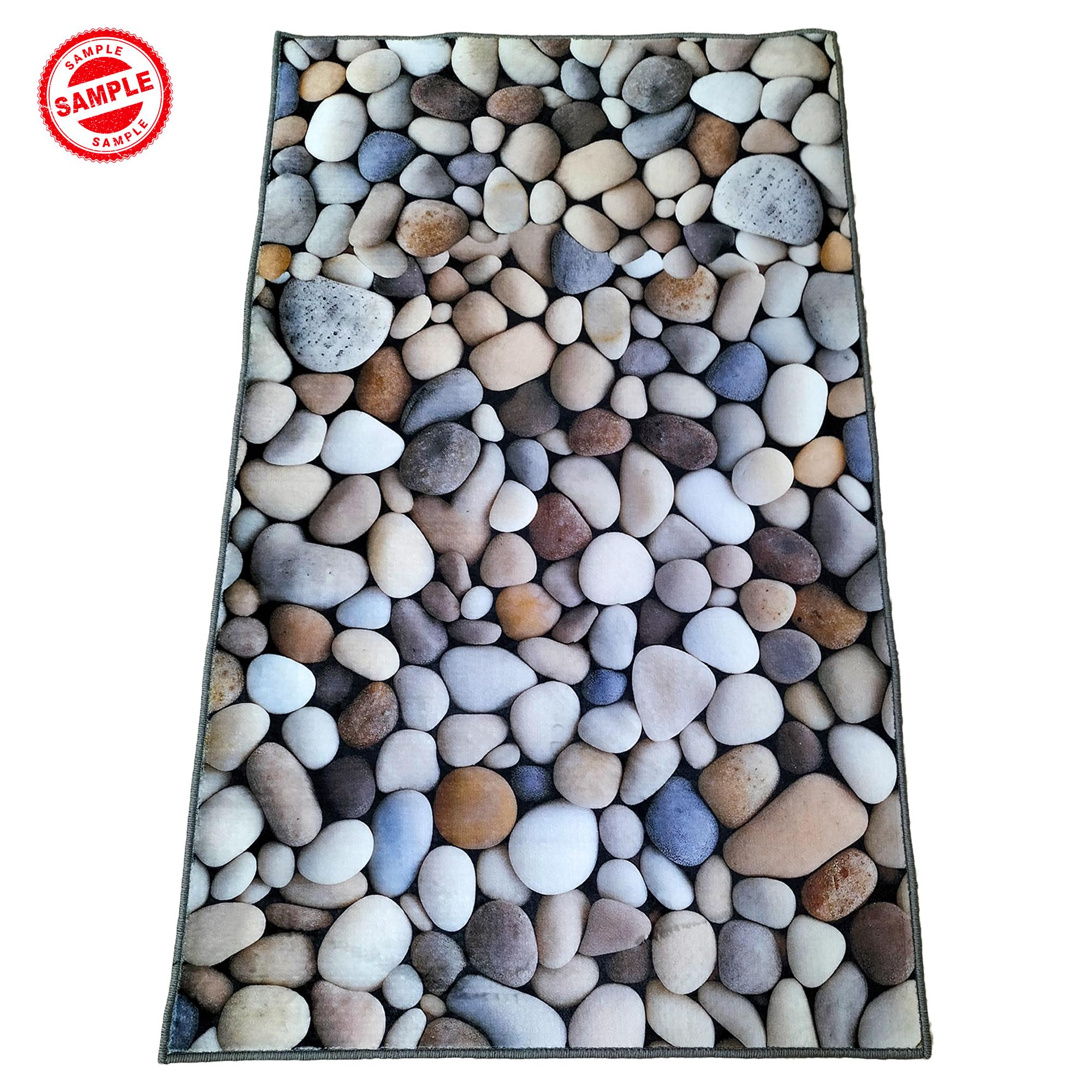 Stone Rug Design Stone Runner Rug,stone Patterned Rug,pebble Patterned Rug,beach Stones ...
