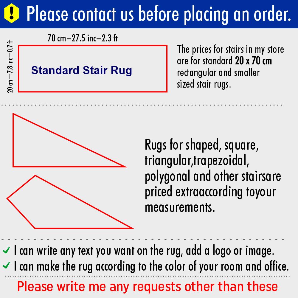 Trapezoid Rug Pattern Rectangle Triangle Trapezoid & More Rug, Shaped Stair Rug, Stair Rugs ...