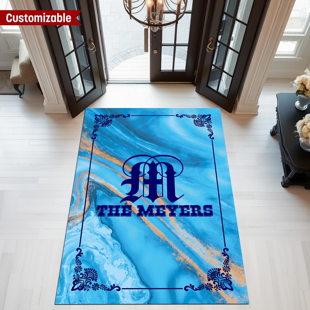 Family Name Entry Rug, Entryway Rug, Personalized Entryway Rug,monogram ...