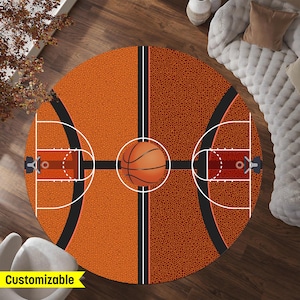 Tapete de basquete, tapete com cartão de jogador de basquete, tapete com logotipo de time, tapete para quadra de basquete, tapete para bola de basquete, tapete esportivo, decoração de basquete, presente de basquete