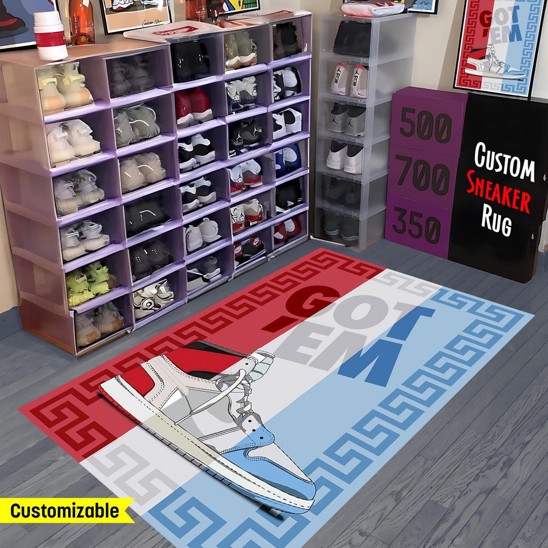 Sneaker Got 'em Rug, Streetwear Rug, GOAT Rug, Sneakerhead Rug, Gotem ...