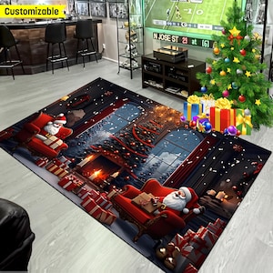 Christmas Carpet,Christmas Rug,Christmas Tree Rug, Christmas Ornaments Rug,Merry Christmas Rug,Xmas Rug, New Year Rug,Christmas Themed Rug