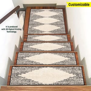 Alfombra para escaleras, alfombras para escalones, decoración de escaleras, decoración del hogar, alfombras personalizadas para escaleras, alfombras básicas para escaleras, alfombras para escaleras, alfombras modernas, alfombras populares imagen 3