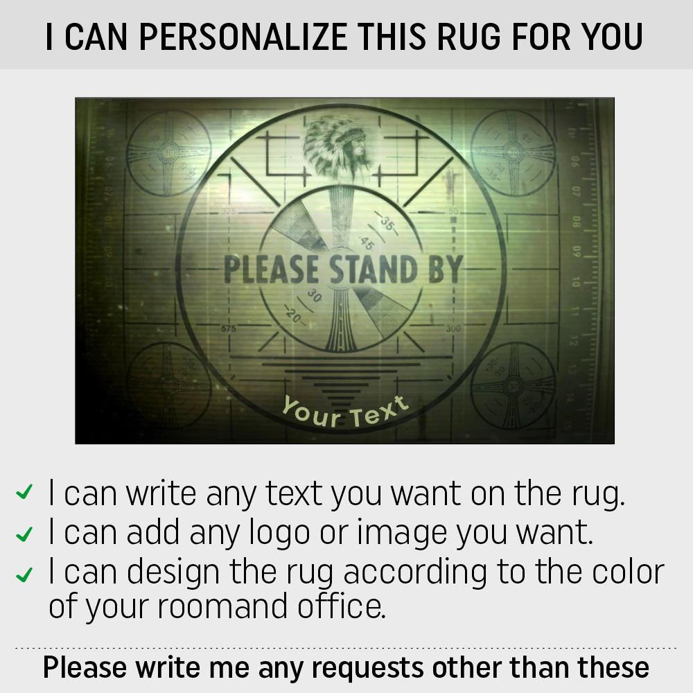 Please Stand by Rug, Tvtest Pattern Rug, Fallout 3 Rug, Test Patterns ...