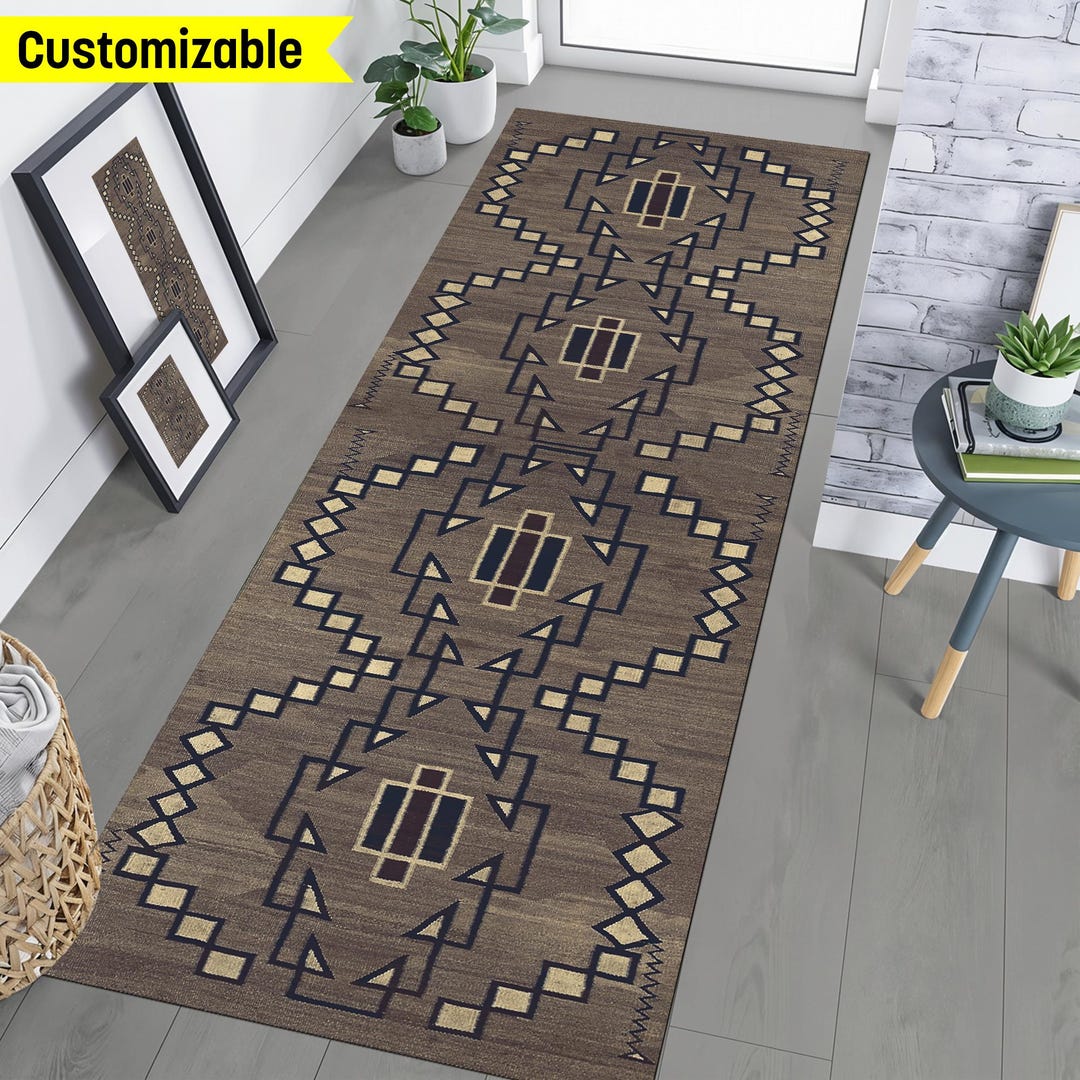 White Native Rugs Tribal Kilim, Native American Style Rug, Rustic Boho Decor,aztec ...