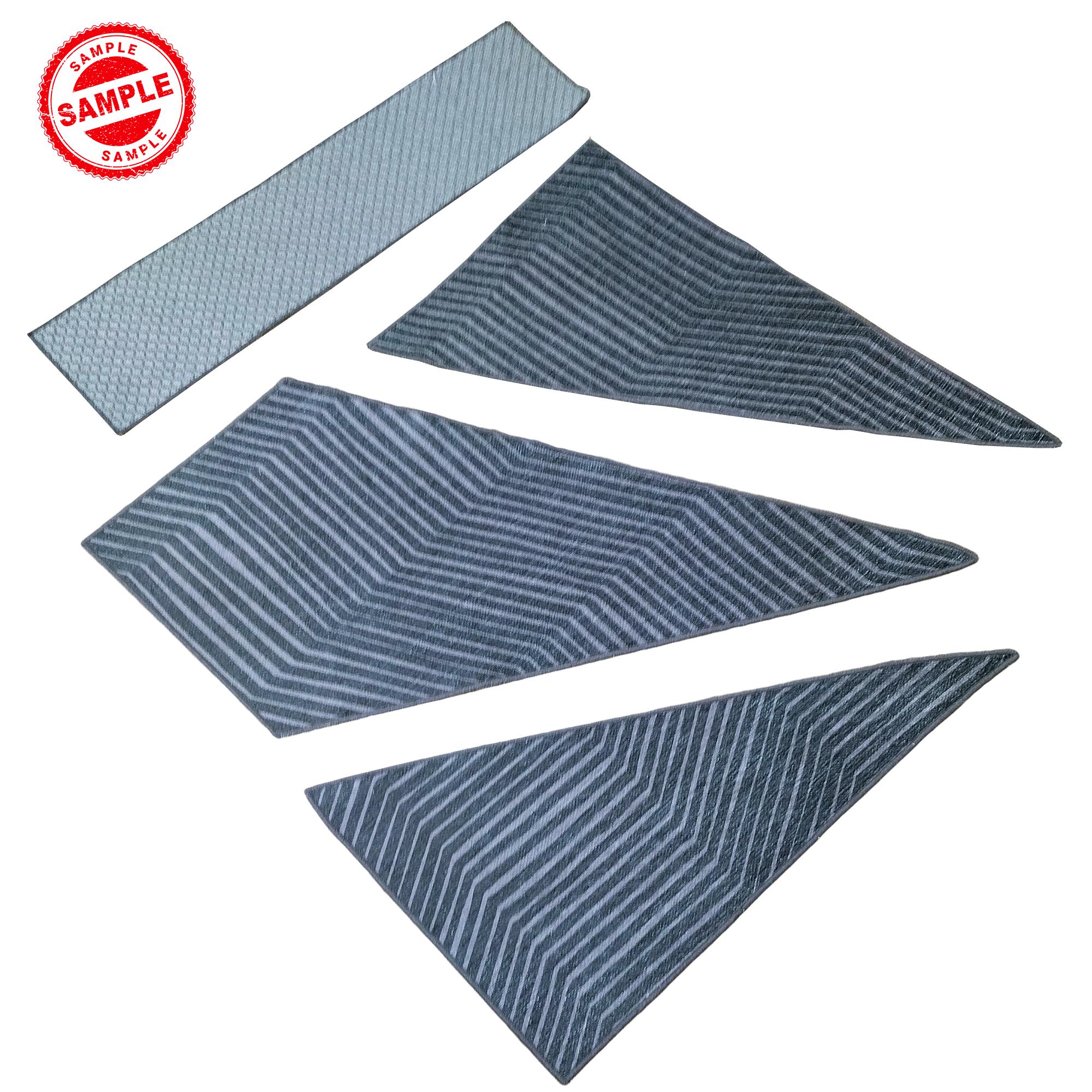 Trapezoid Rug Pattern Rectangle Triangle Trapezoid & More Rug, Shaped Stair Rug, Stair Rugs ...