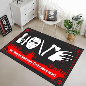 Décoration de film de Noël, tapis de salle de cinéma, tapis d&#39;horreur gothique, tapis de course inspiré d&#39;un film d&#39;horreur, tapis des meilleurs films d&#39;horreur, tapisserie d&#39;horreur