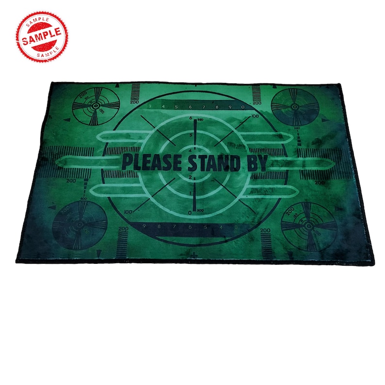 Fallout Area Rug Please Stand by Rug, Tvtest Pattern Rug, Fallout 3 Rug, Test Patterns ...