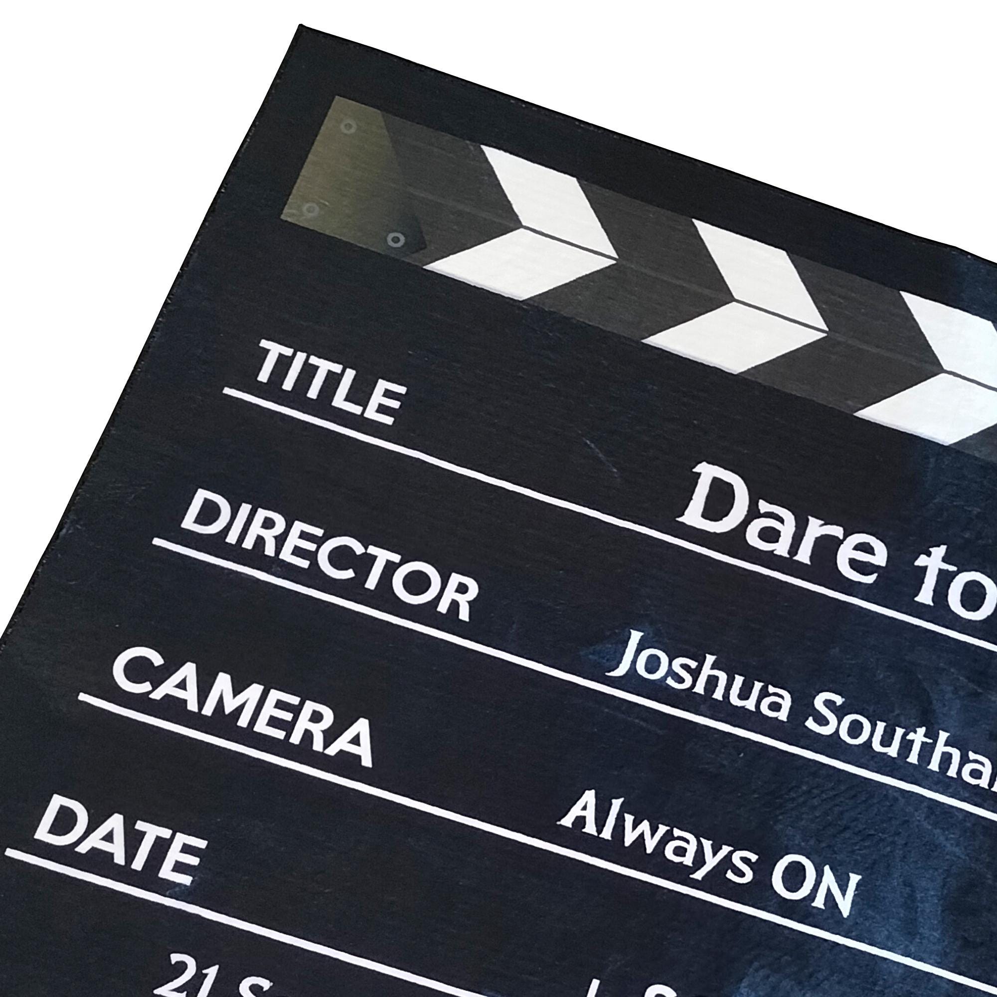Personalized Clapperboard Rug – Home Theater Decor, Movie Lover Gift - Etsy