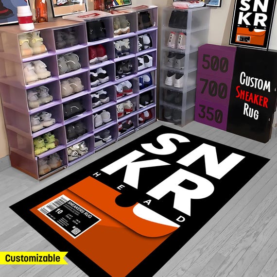 Sneaker Theme Rug, Shoe Lover Rug,cool Rugs for Men,hypebeast Room