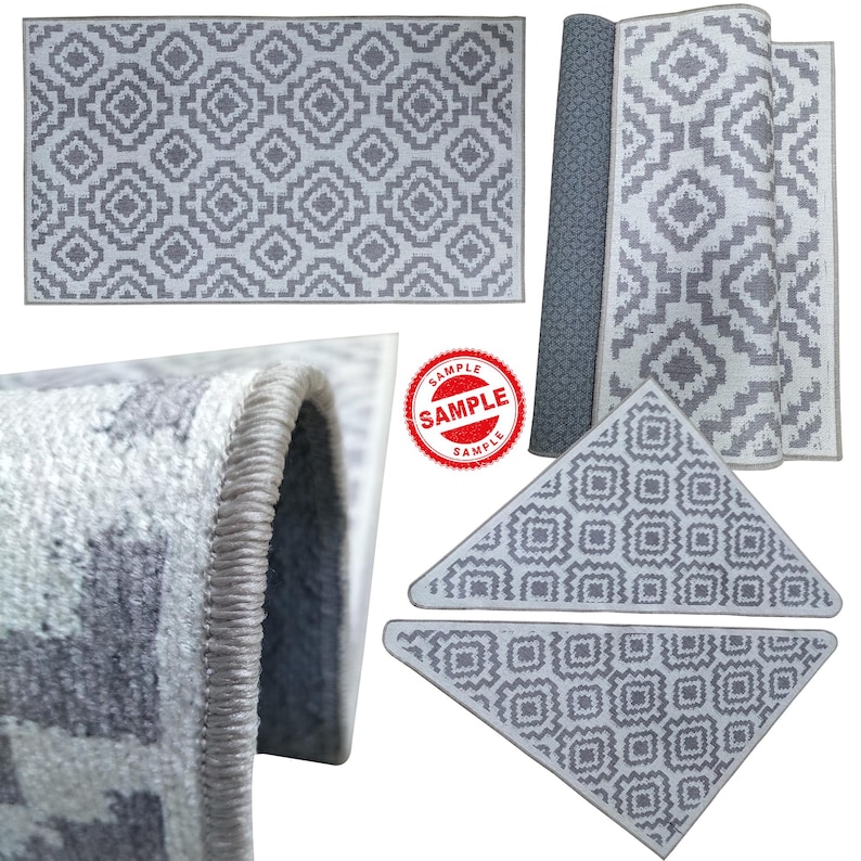 Triangle Stair Rug, Stair Rug, Custom Shaped Stair Rug, Rectangle Triangle Trapezoid & More Rug, Stair Rugs for Any Shape, Made to Order Rug image 7
