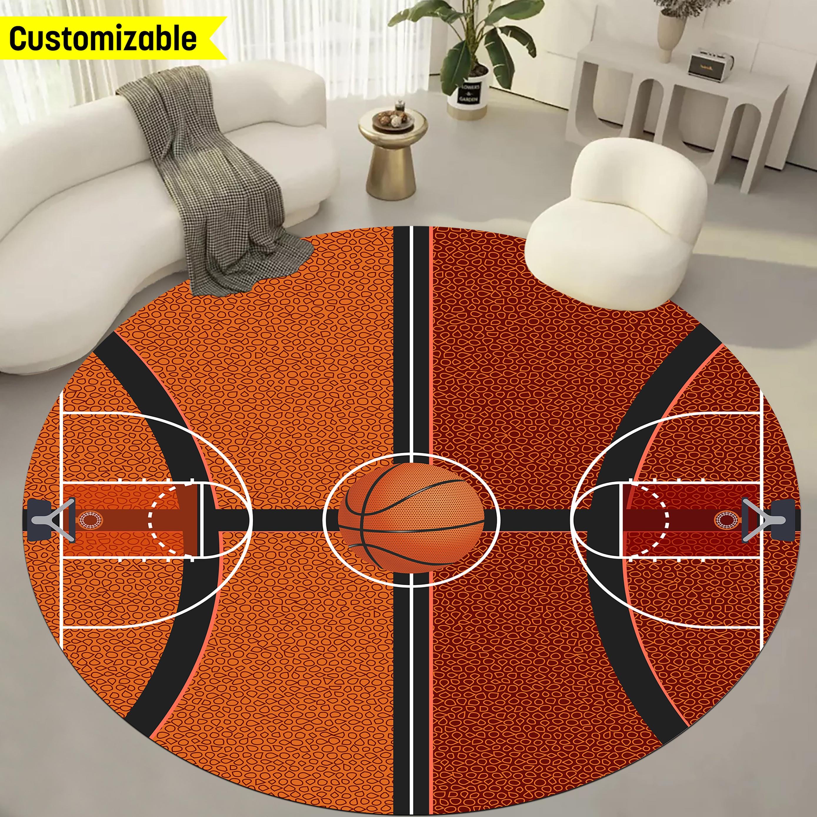 Basketball Rug, Basketball Court Carpet, Sports Room Decor, Kids Room ...