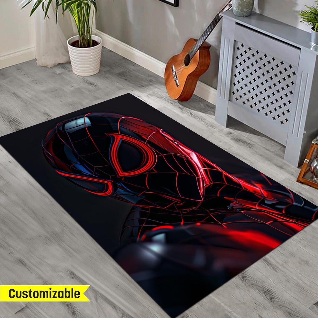 Game Room Rug,movie Comics Rug,spider-man Decor,spiderman Gift Rug ...
