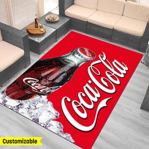 Classic Coca Cola Rug: Retro Coke Decor - Etsy