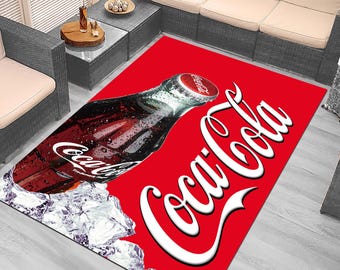 Coca Cola Area Rug: Washable Anti-slip Coke Carpet - Etsy