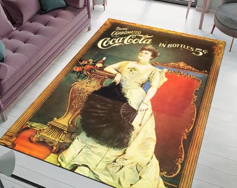 Coca Cola Area Rug: Washable Anti-slip Coke Carpet - Etsy