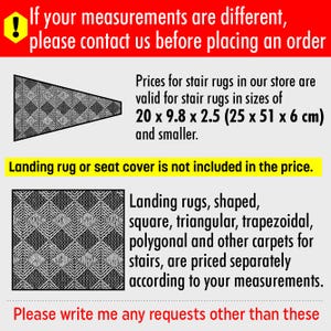Triangle Stair Rug, Stair Rug, Custom Shaped Stair Rug, Rectangle Triangle Trapezoid & More Rug, Stair Rugs for Any Shape, Made to Order Rug image 4