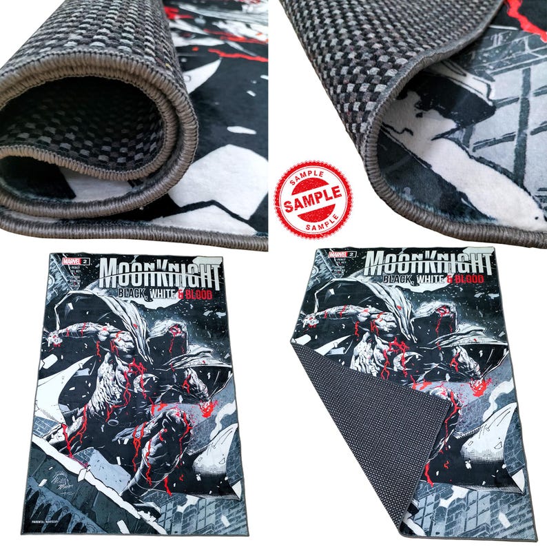 Amazing Spider-man Rug, Vintage Comic Cover Carpet, Black & White ...
