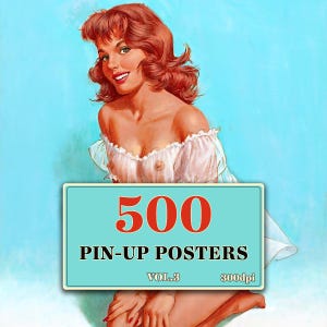 500 Pin-Up Posters, Hot Women Artworks, Beautiful Women Art, Vintage Wall Art, Retro Poster, Home Decor, Sexy Wall Decor, Man Cave Art