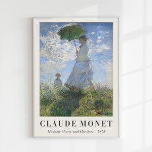 Monet &quot;Madame Monet and Her Son&quot; Exhibition Poster, Vintage Gallery Wall Art (Digital Download)