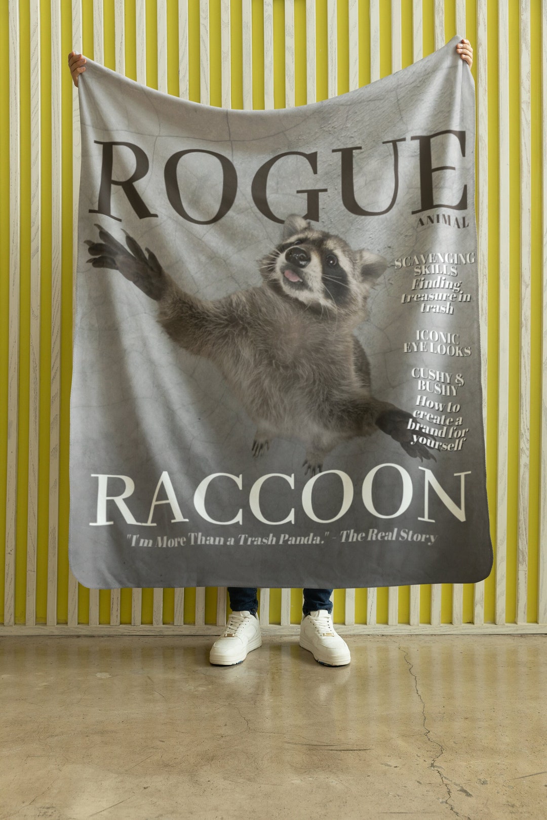 Raccoon Blanket, Popular Right Now, Trending Right Now, Gift for Him