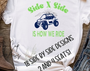Side by Side ATV UTV Designs: SXS Clipart (Digitaler Download)