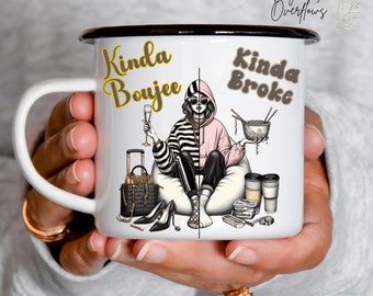 Kinda Boujee Kinda Broke PNG: Sublimation Design (Digital Download)