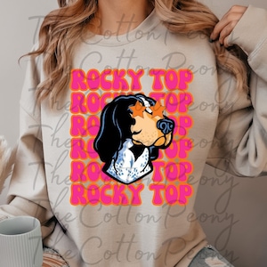Rocky Top Png, Smokey Png, Tennessee Vols, East Tennessee, College Football, UT Vols, Smokey Dog, Preppy Football Png, Pink Football Shirt
