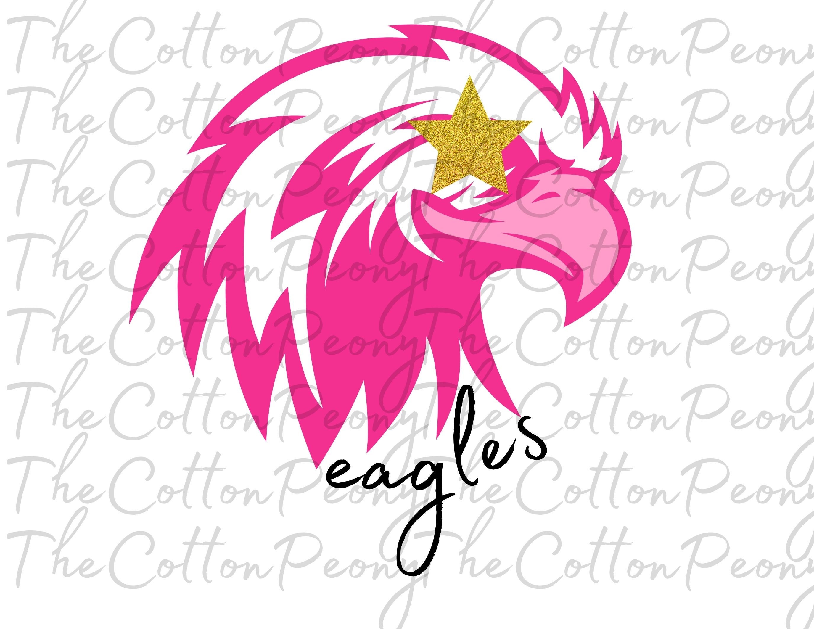 Girls pink top eagles jersey