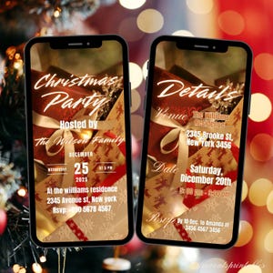 Digital Christmas Tree Party Invitation Video Template Animated Christmas Party Invitation Christmas Party Ecard Christmas Party Invite