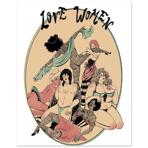 Liebe Frauen! Original Illustration Fine Art Print auf Premium Mattem Poster Papier || ALL Women Inclusive LGBTQ+