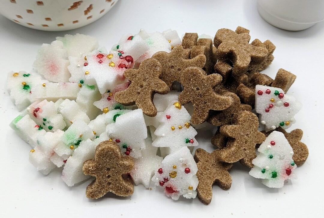 Christmas Sugar Cubes Gift Set 32 Count Gingerbread Men Etsy